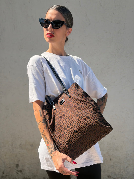 Tote Fendi Zucchino marrone