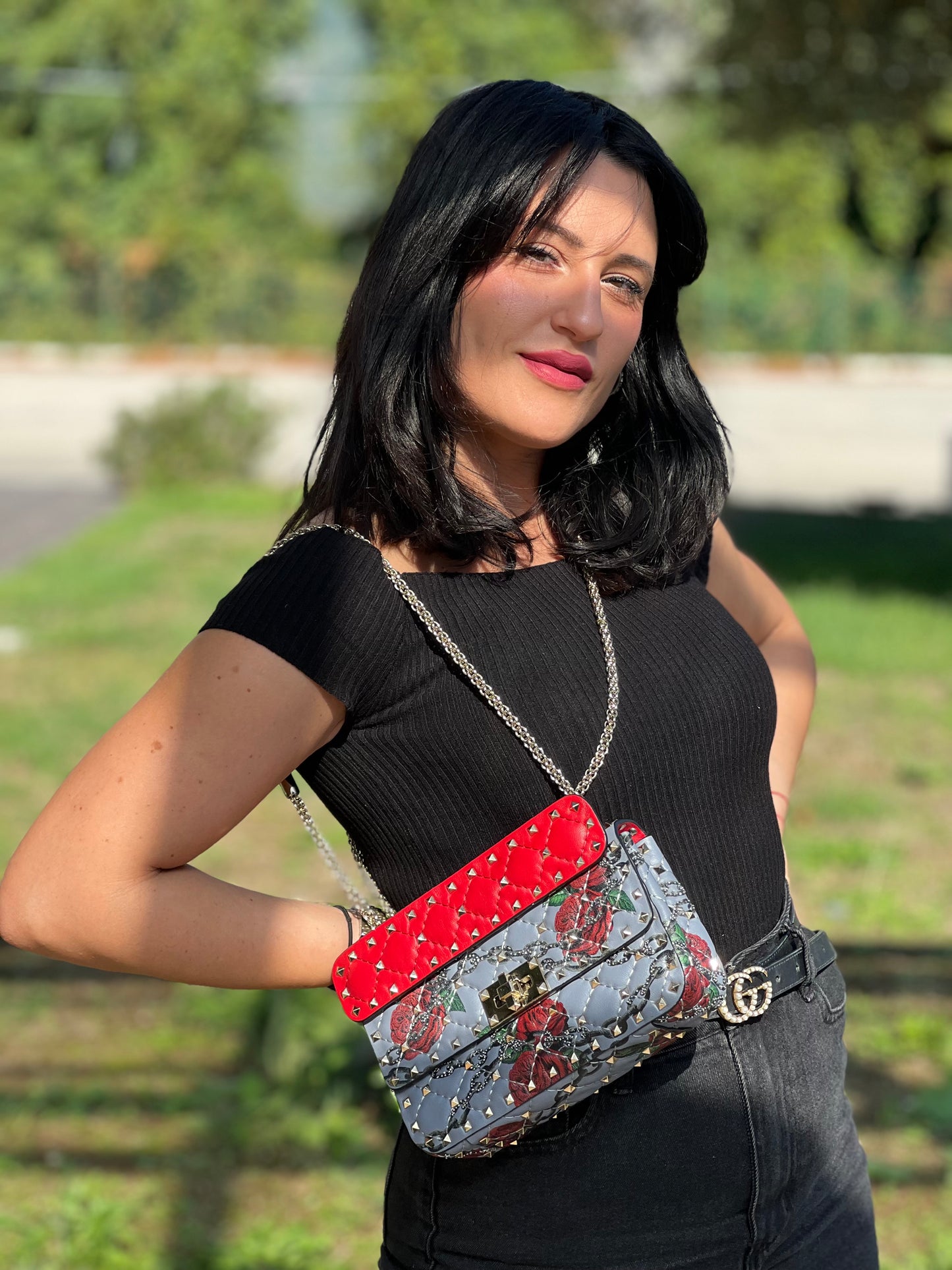 Borsa Rockstud Spike rose Valentino Garavani