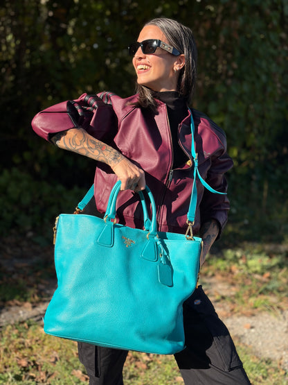 Tote Prada turchese