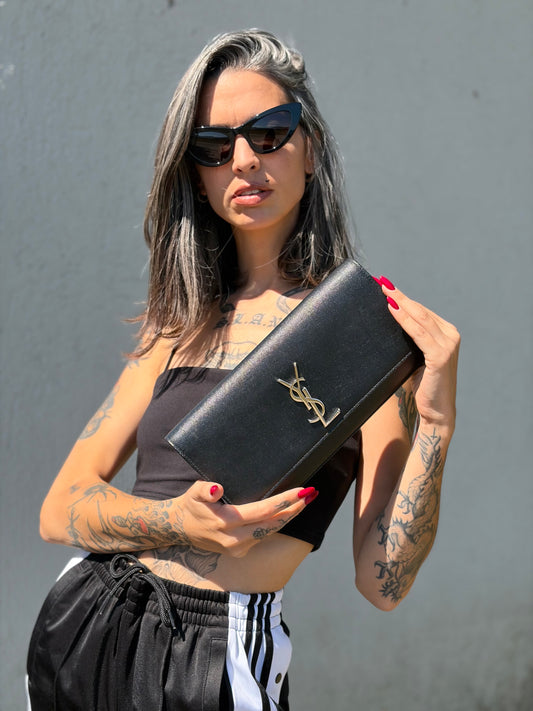 Pochette Kate Saint Laurent nera