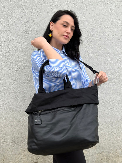 Tote Prada Double Face nera