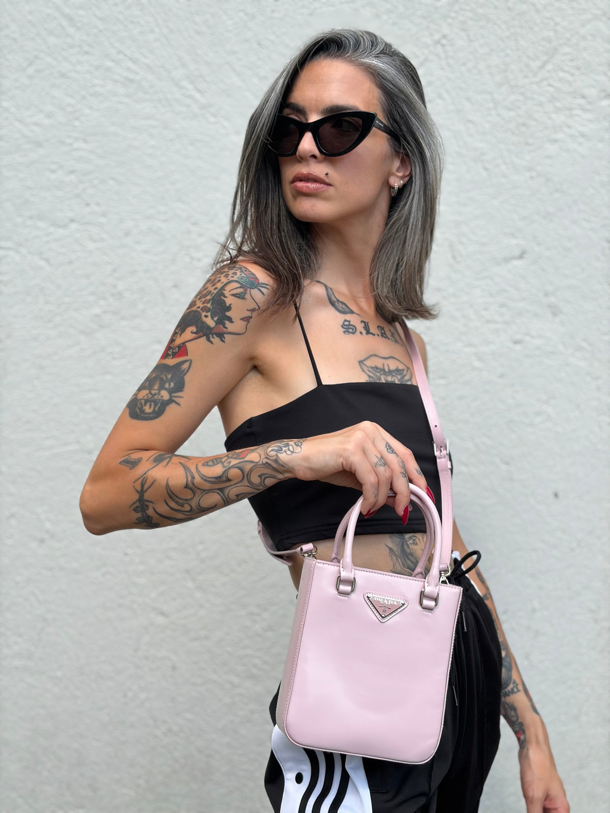 Mini tote Prada con tracolla