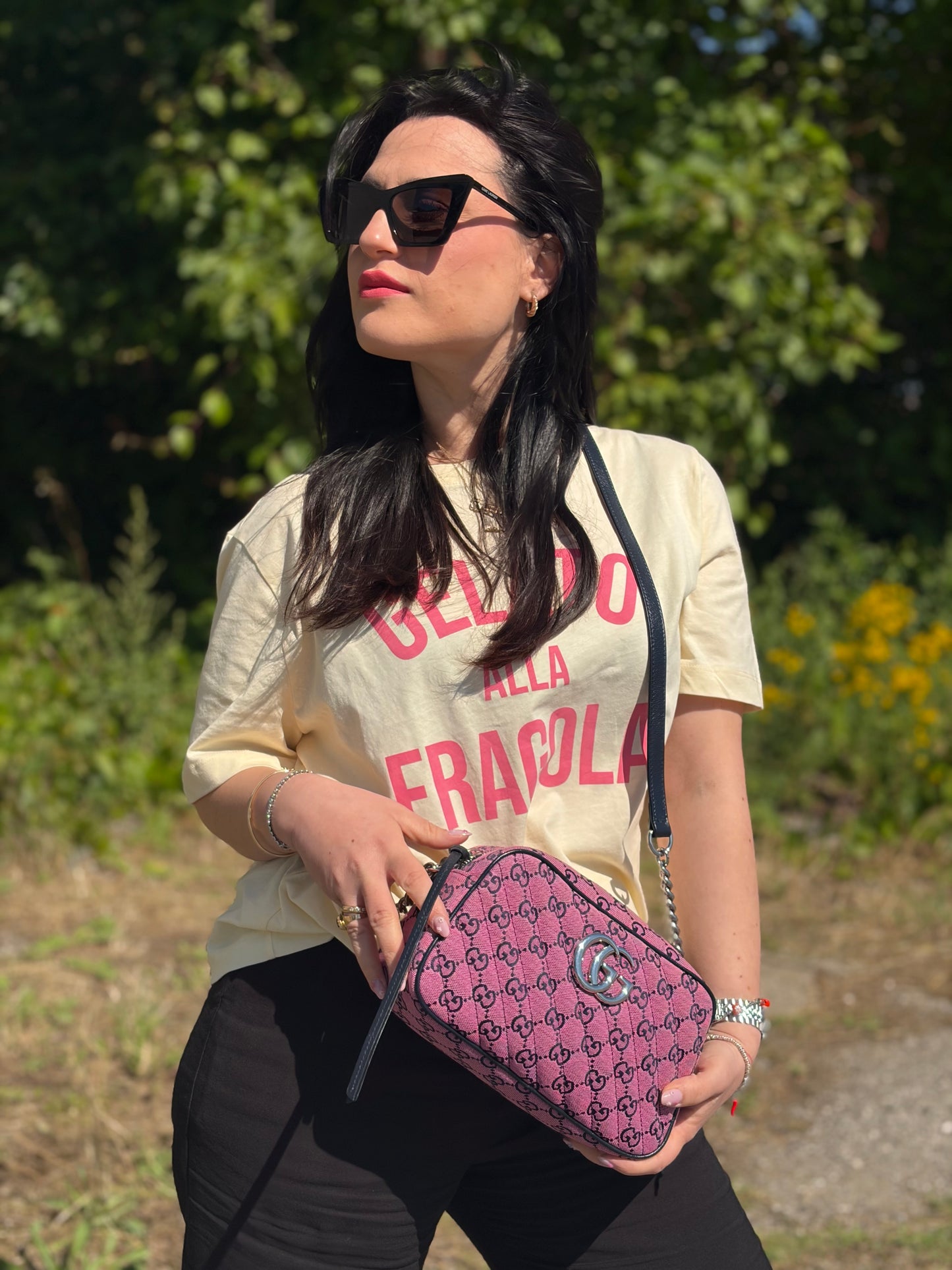 Gucci Marmont Camera Bag misura piccola rosa