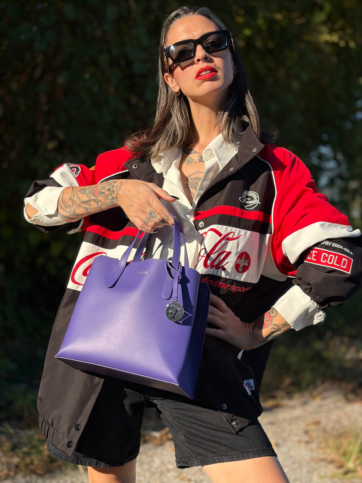 Tote Furla viola