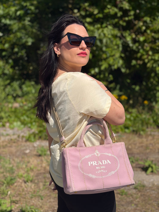 Tote Prada Canapa rosa