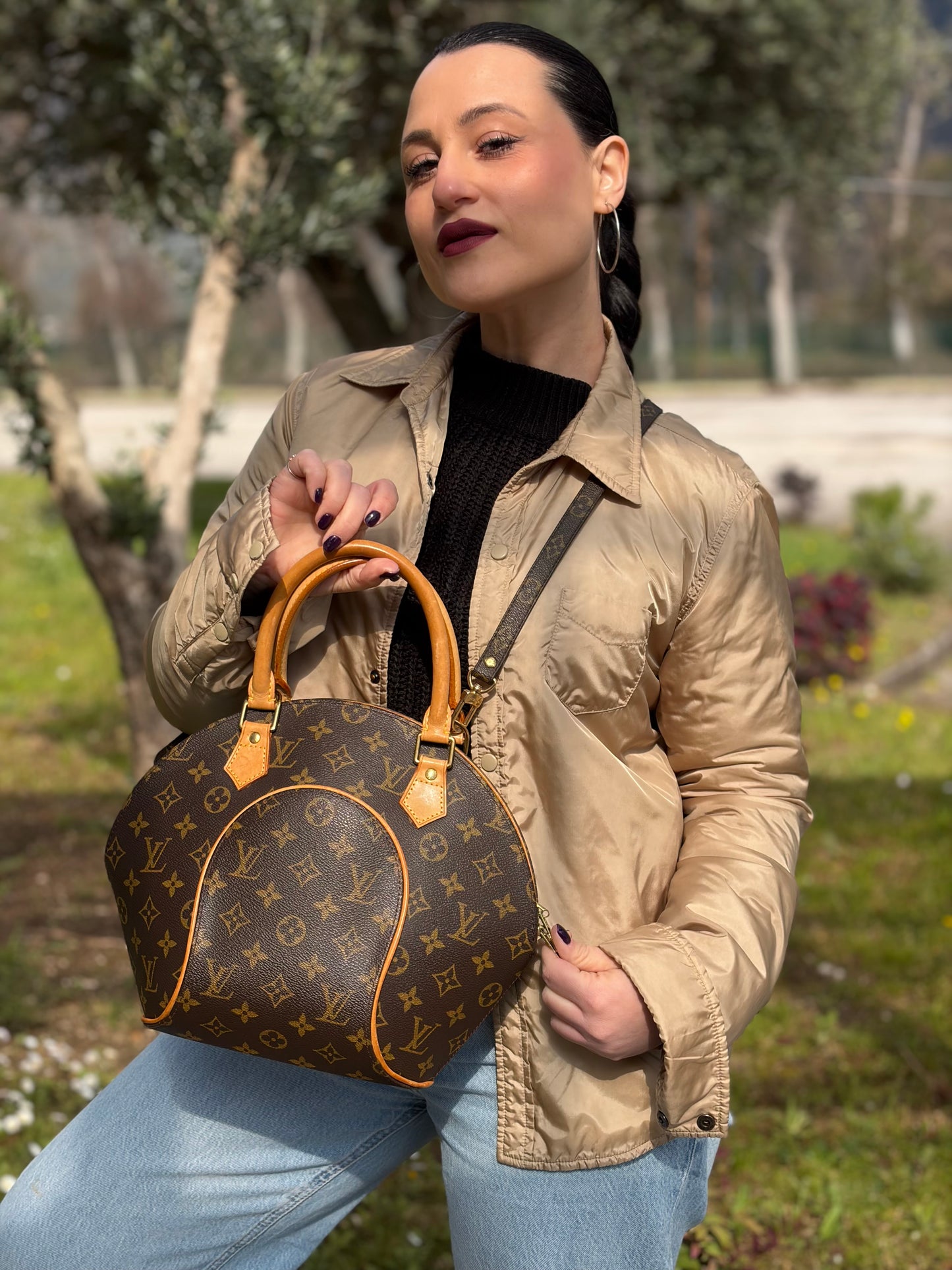 Borsa Ellipse PM Louis Vuitton marrone