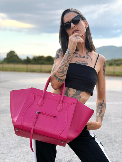 Borsa Céline Luggage fucsia