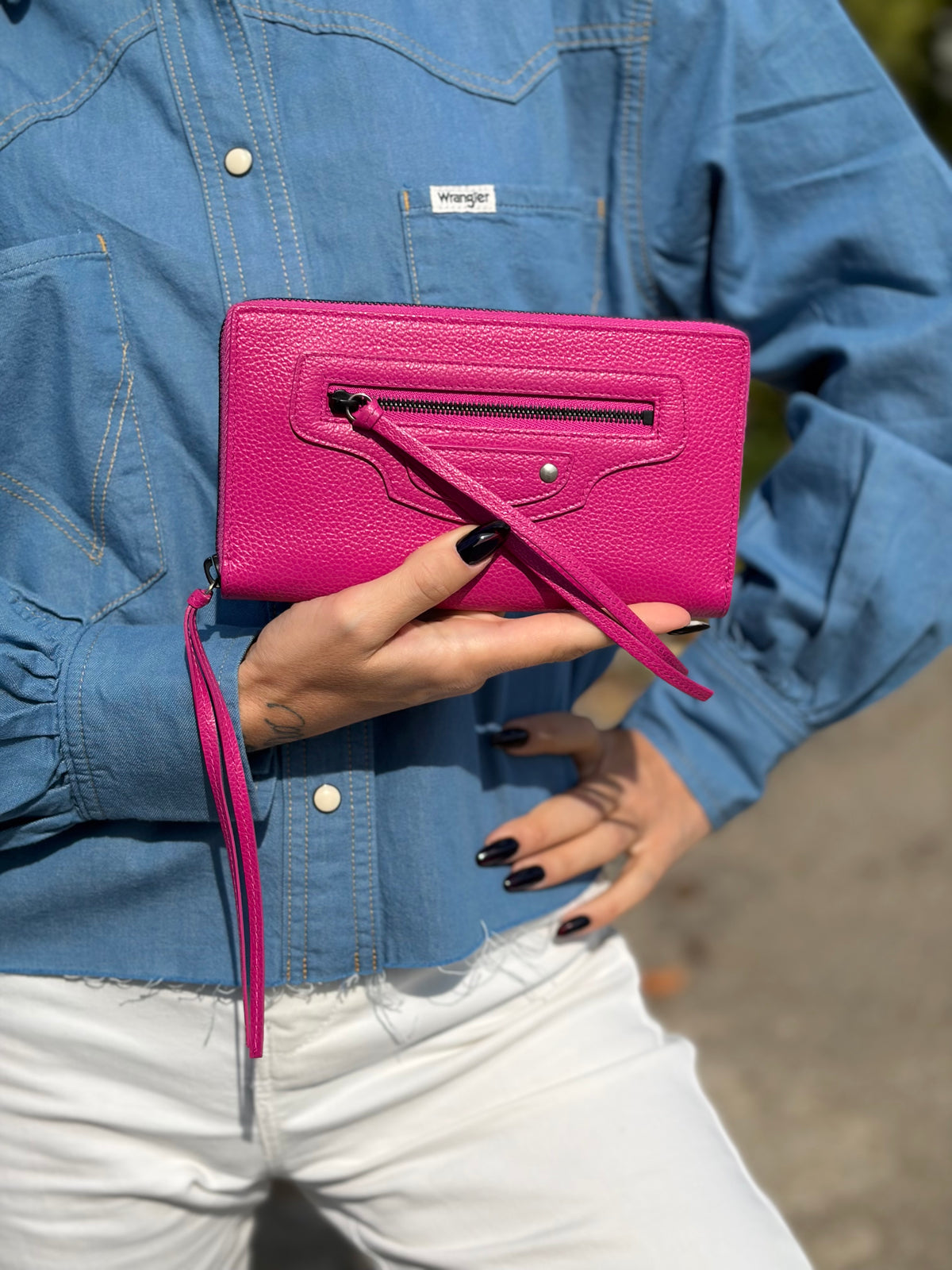 Portafoglio City Balenciaga in pelle rosa