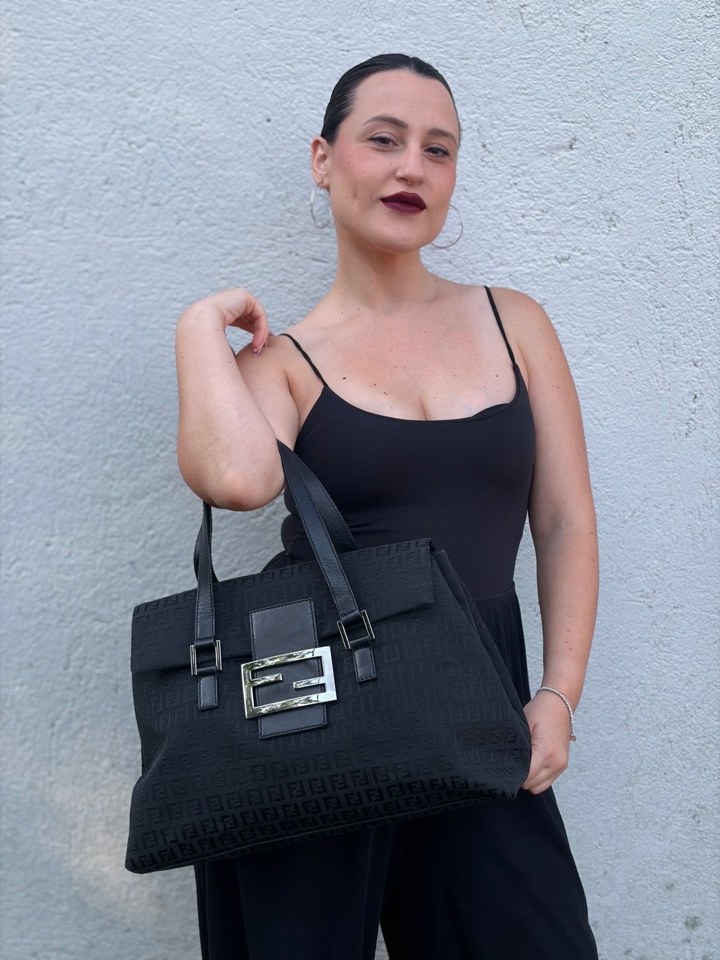 Borsa Fendi Zucchino nera