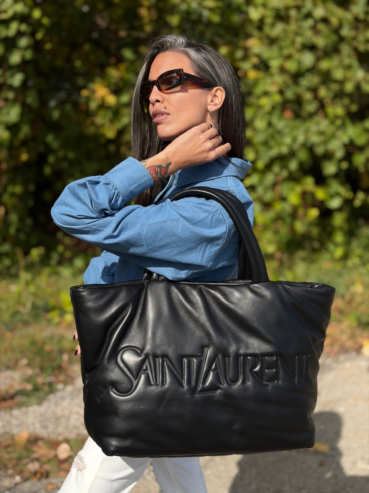 Sac New Tote Saint Laurent nera