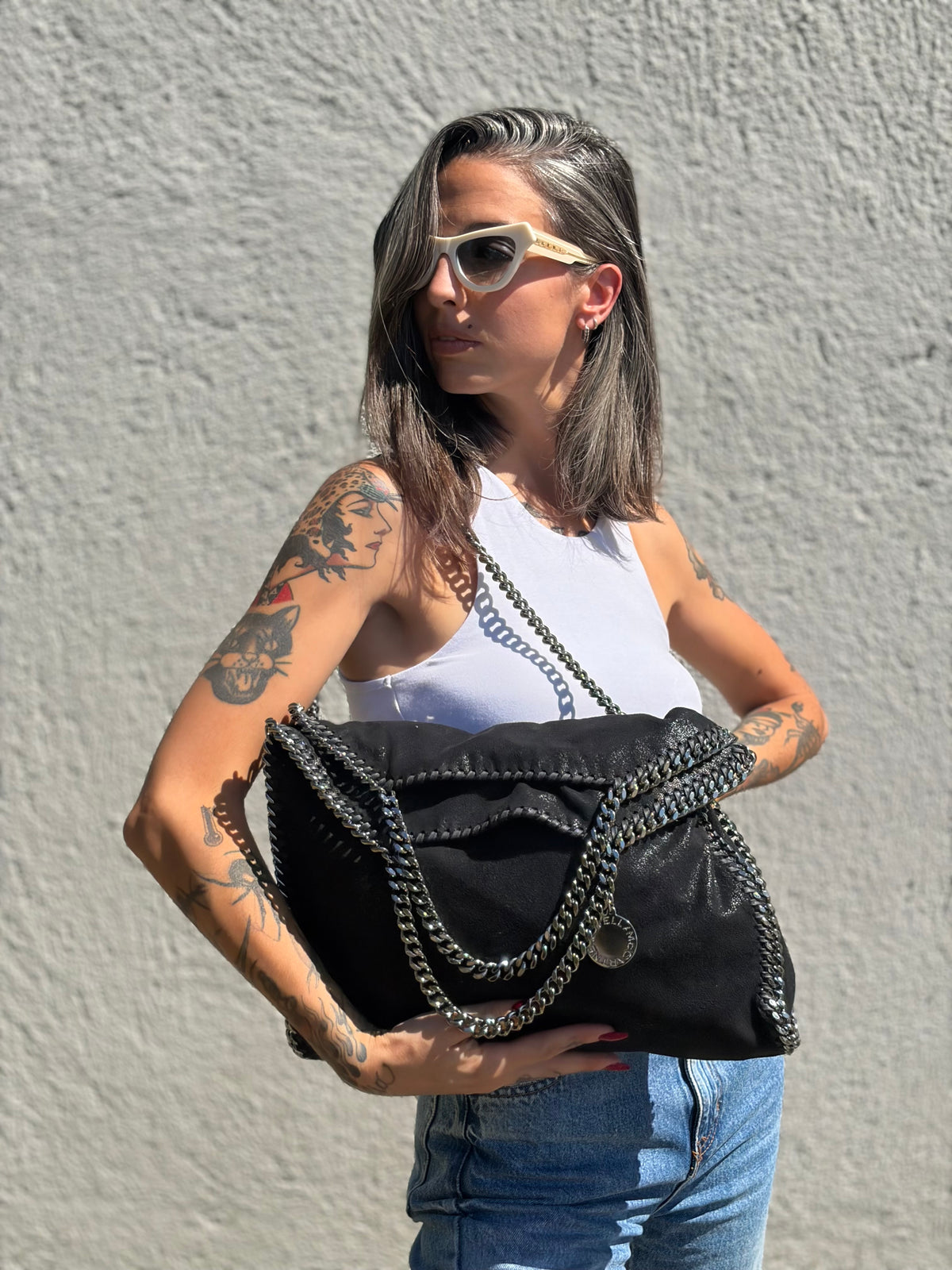 Fold Over Tote Falabella Stella McCartney nera