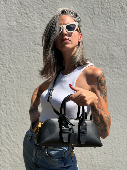 Borsa Pinko Bowling Escape piccola nera