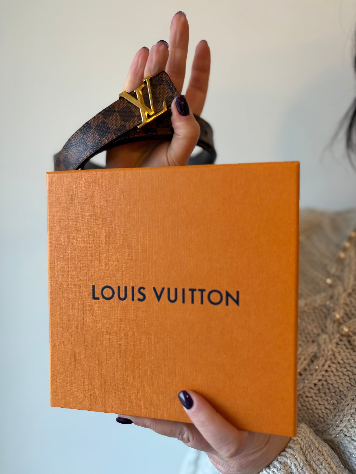 Cintura Louis Vuitton marrone tg. 40