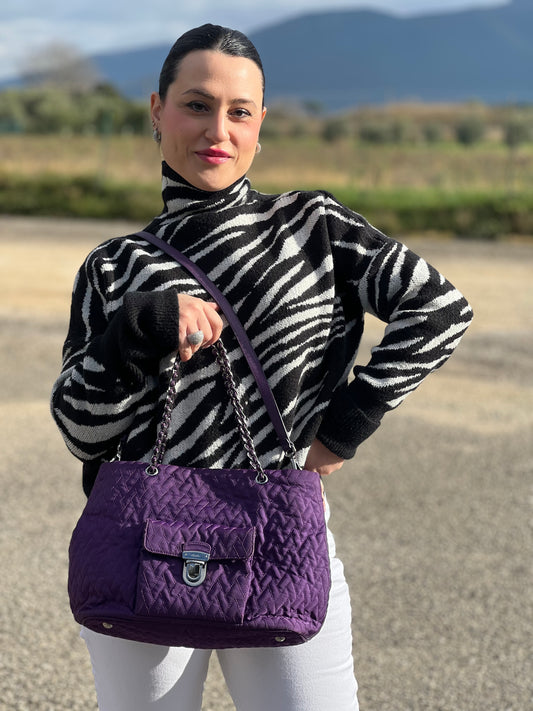 Borsa Prada nylon viola