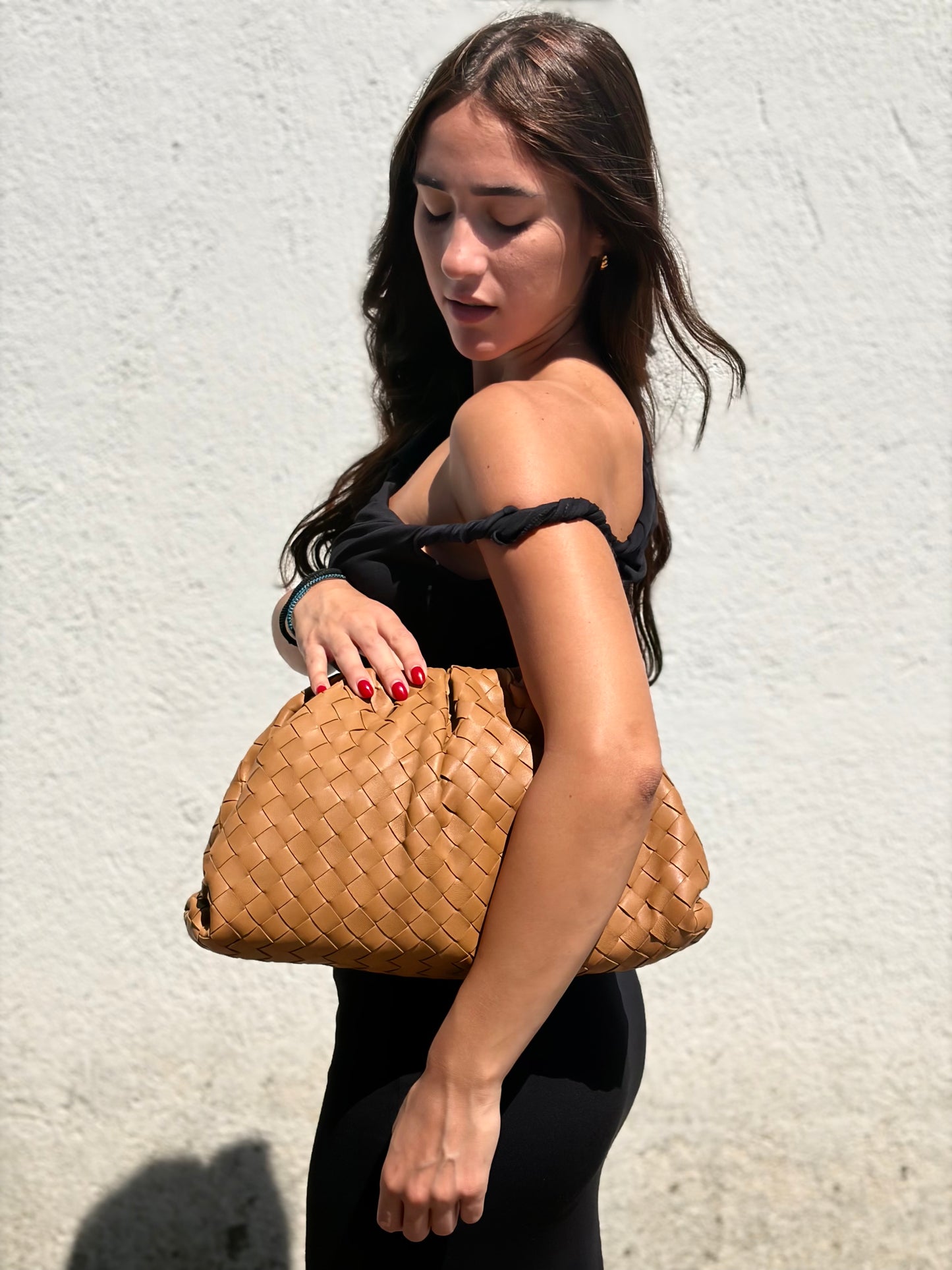 Pouch Bottega Veneta cammello