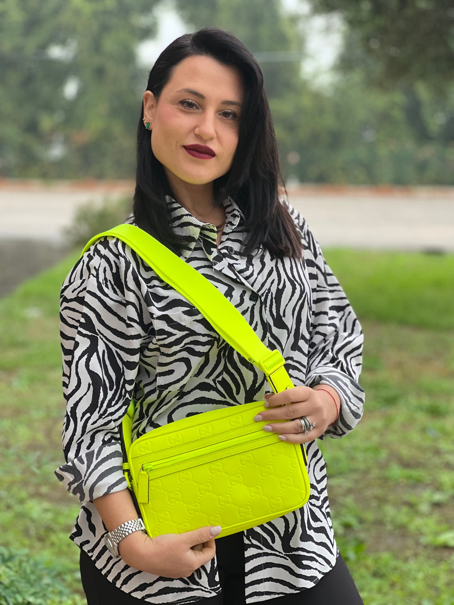 Tracolla Rubber Gucci GG