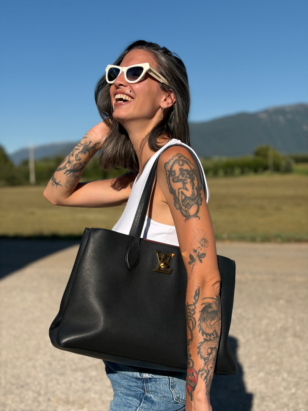 Shopper Louis Vuitton LockMe Nera