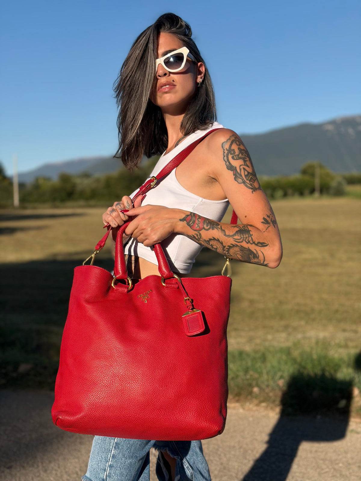 Tote Prada rossa