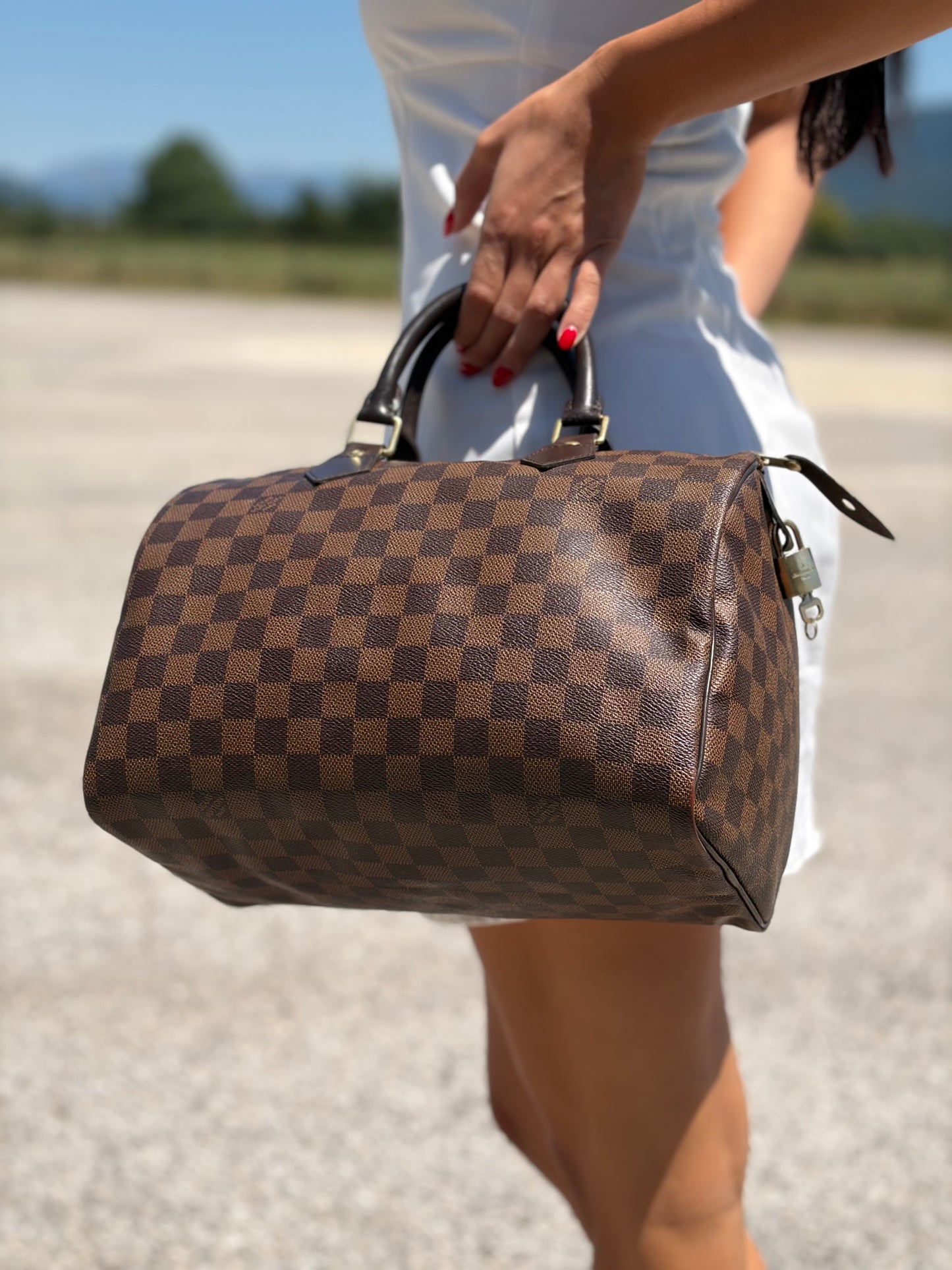 Speedy 30 Damier Ébène Louis Vuitton