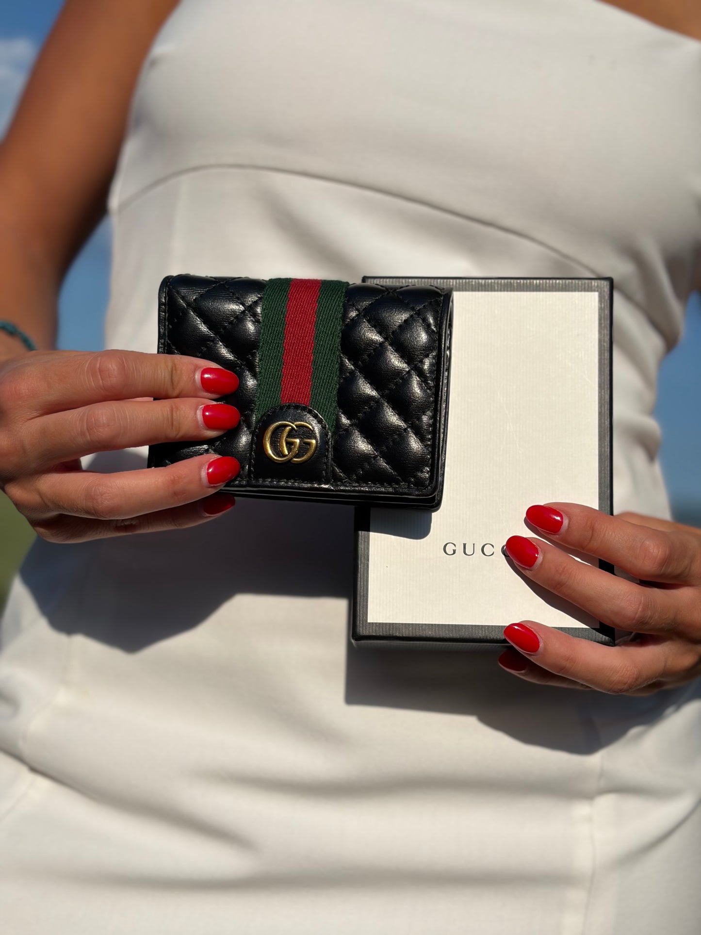 Portafoglio Gucci Web nero