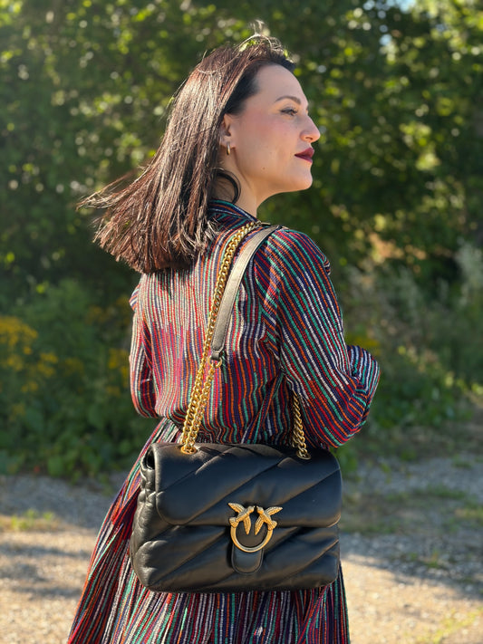Borsa Pinko Love puff media nera