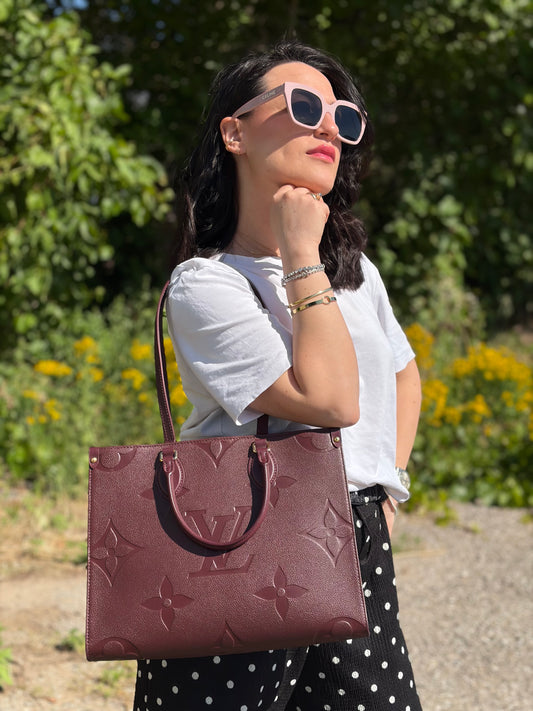 OnTheGo MM Louis Vuitton bordeaux