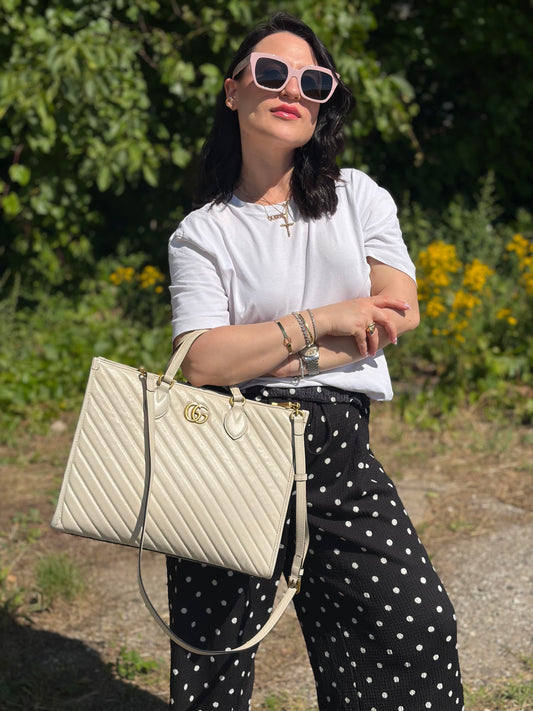 Tote Gucci Marmont bianca