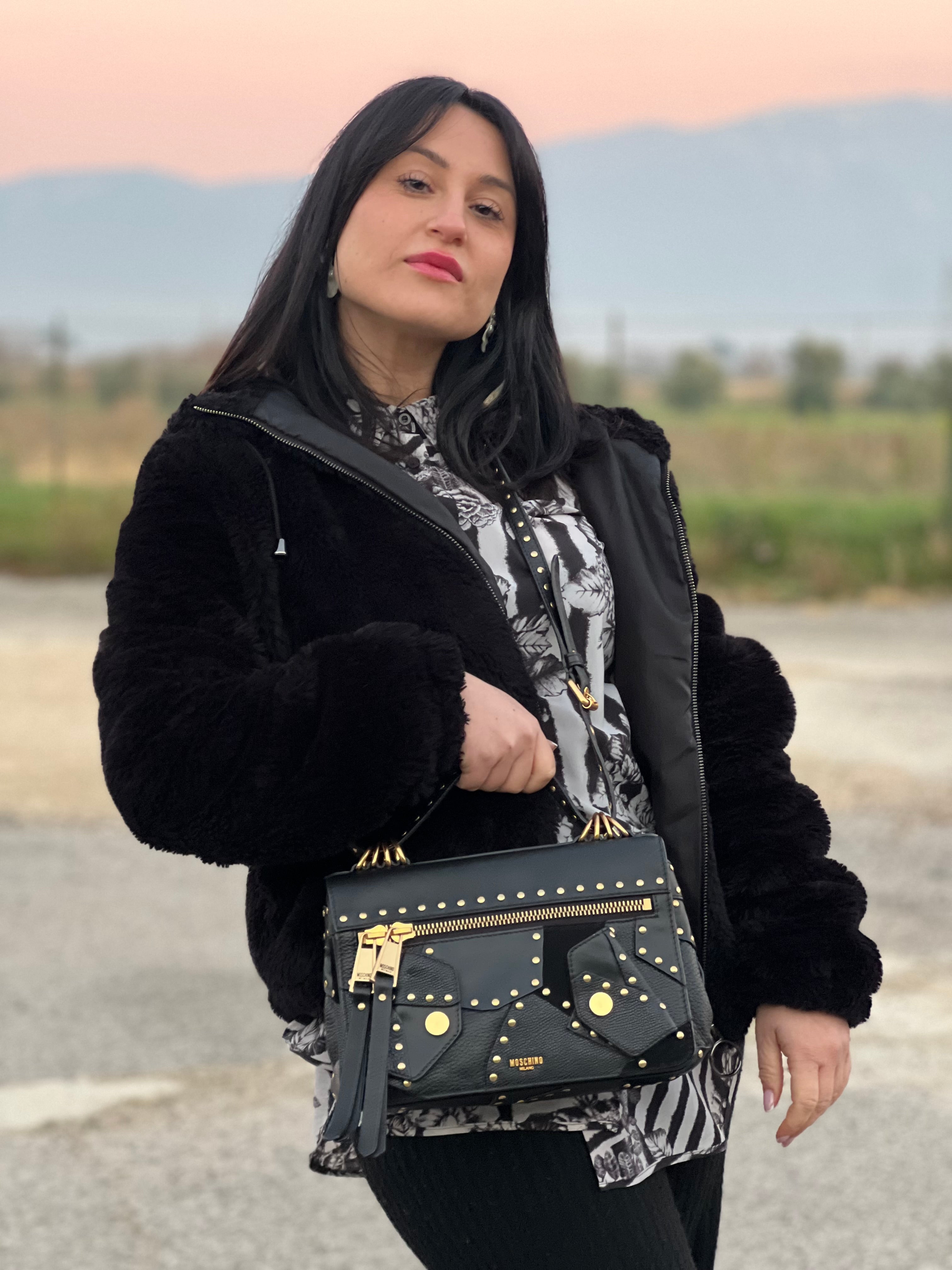 Borsa Moschino Love Tasche Shoulder Bag Borsa Tracolla Nera Love