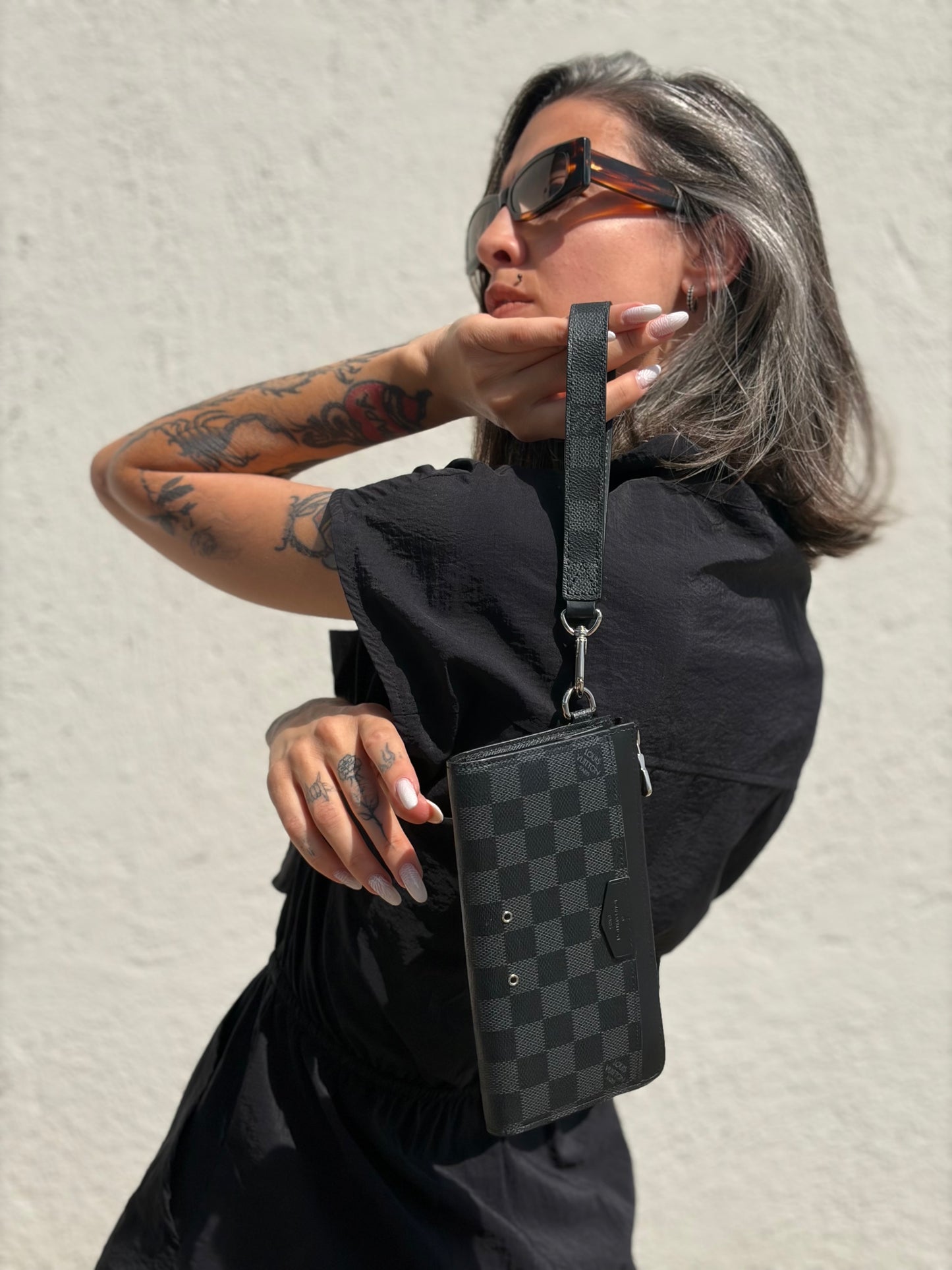 Portafoglio Zippy Dragonne Damier Graphite