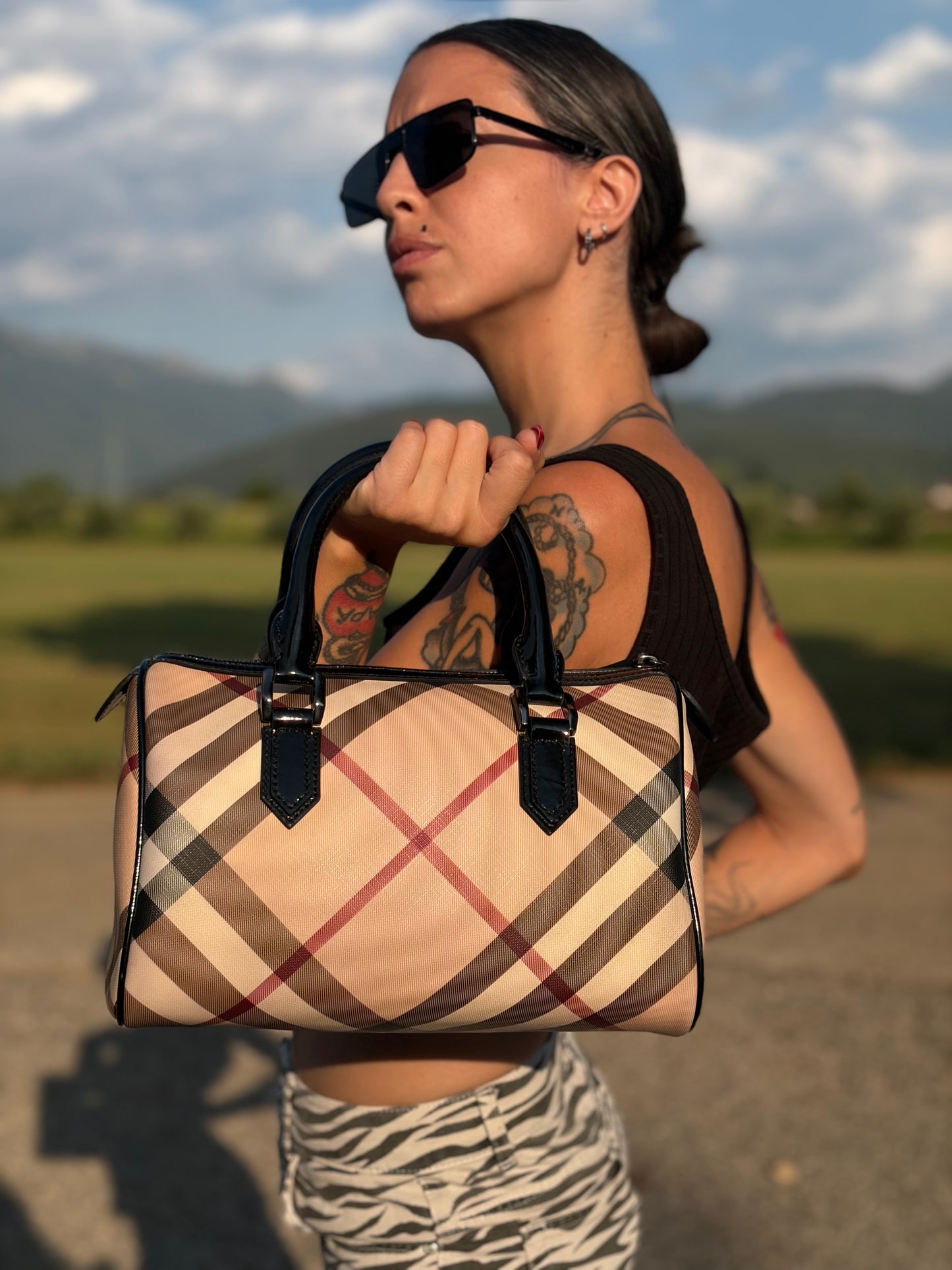 Bauletto Burberry tartan
