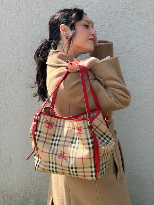Borsa Burberry tartan