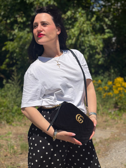 Camera Bag Gucci Marmont velvet nera