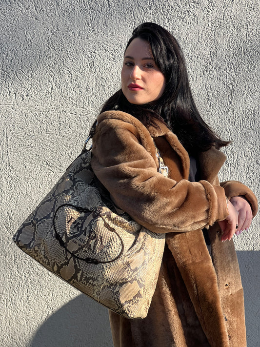 Borsa Tote Prada Python