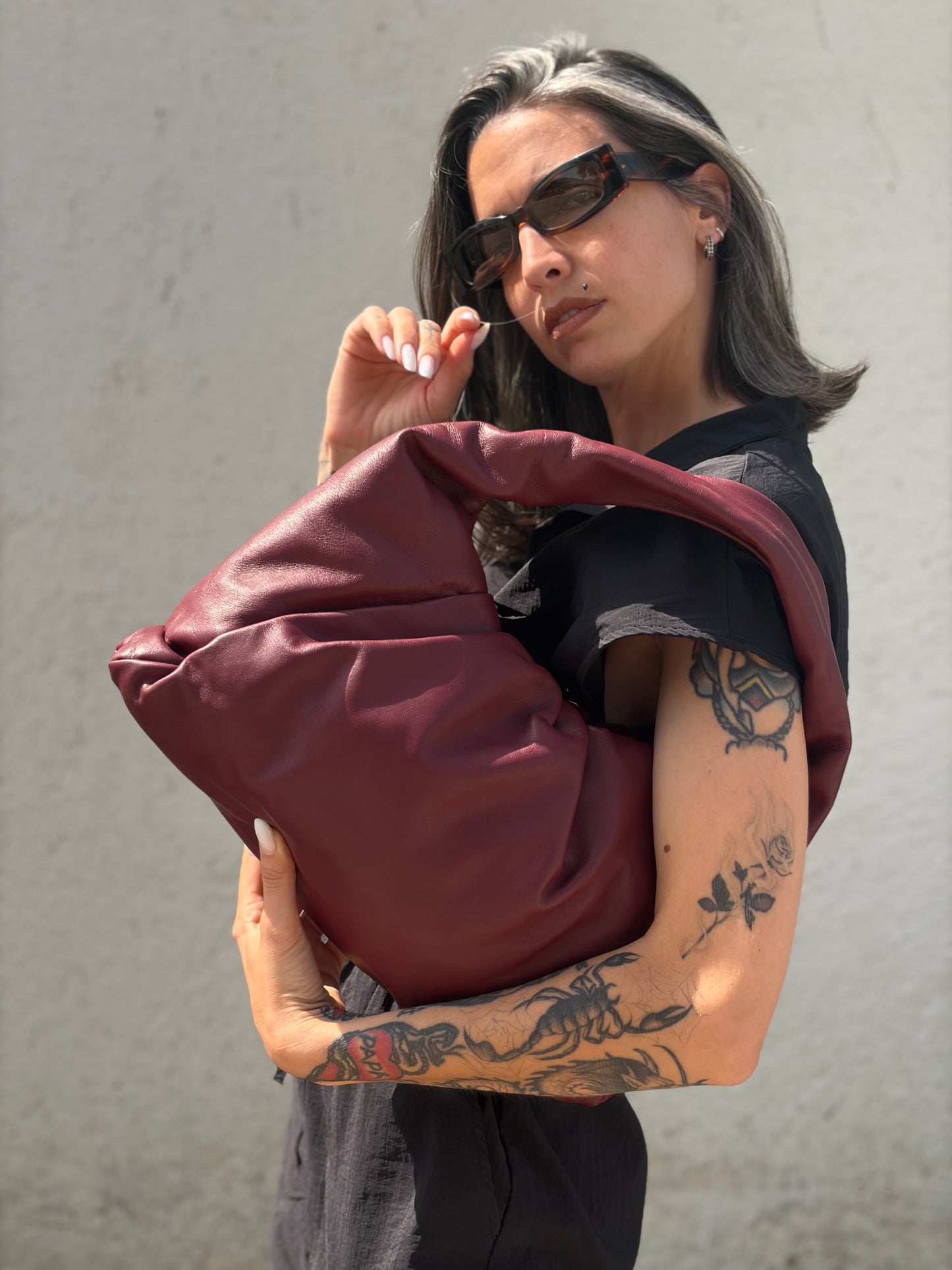 Hobo Bottega Veneta bordeaux