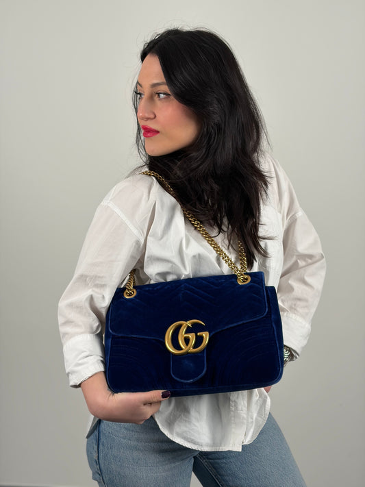 Borsa Gucci Marmont velvet misura grande