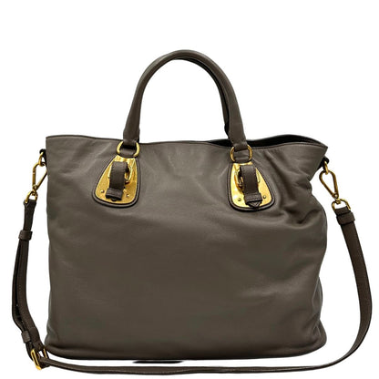 retro borsa Prada in pelle grigia e hardware argentato, di lusso, originale, ottime condizioni, usata
