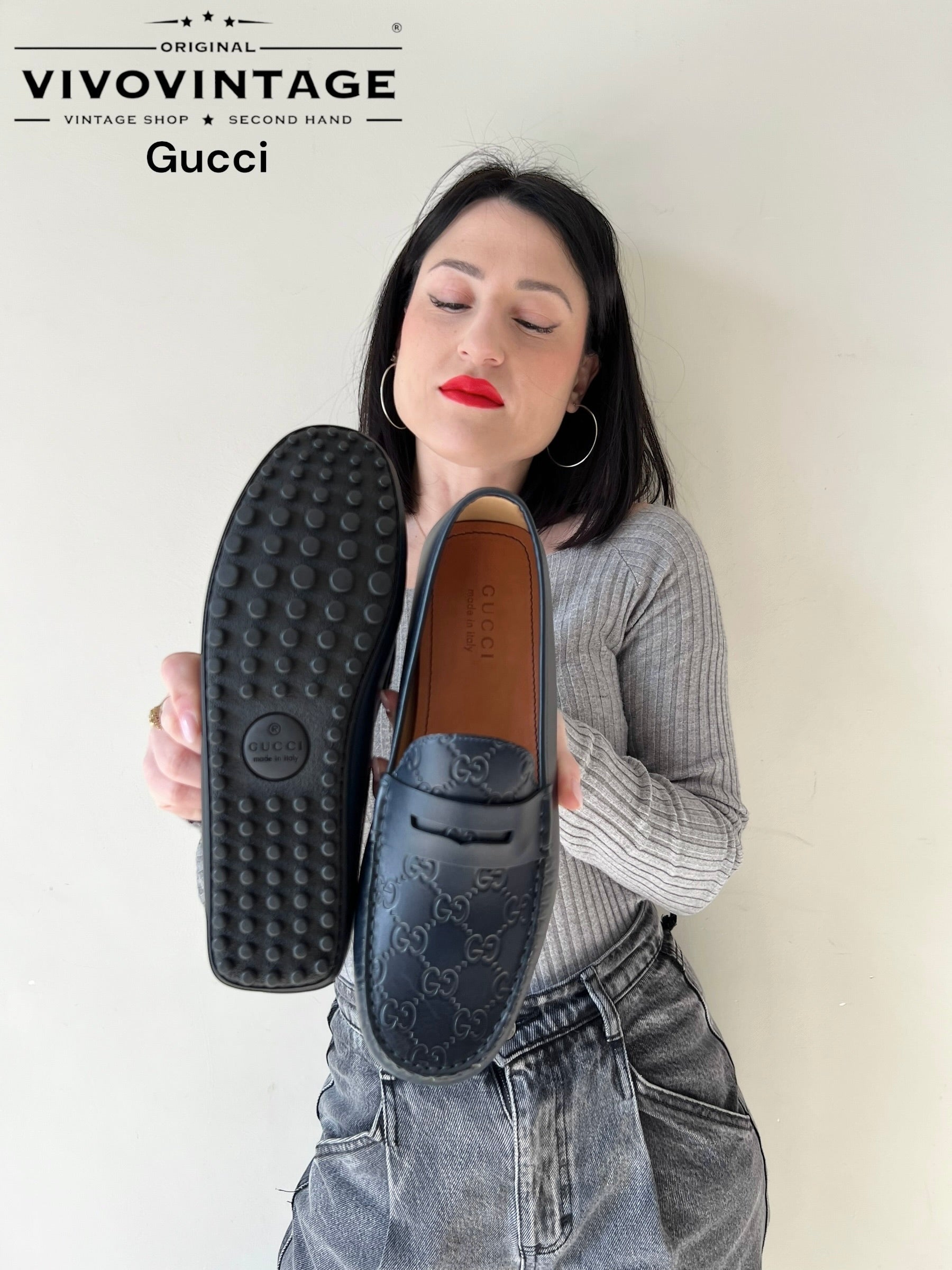 Mocassini Gucci blu 43 Vivo Vintage
