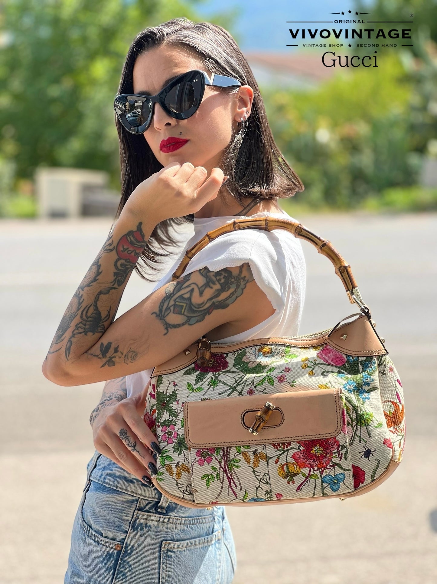 Borsa Gucci Flora Bamboo