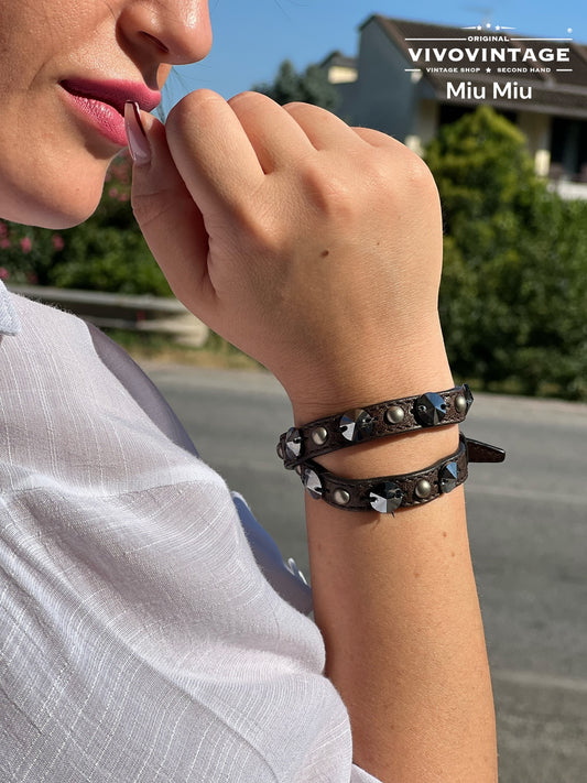 Bracciale Miu Miu marrone