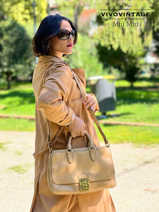 Miu Miu camel handbag