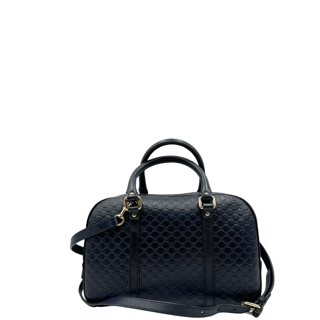 Bauletto Gucci blu microguccissima