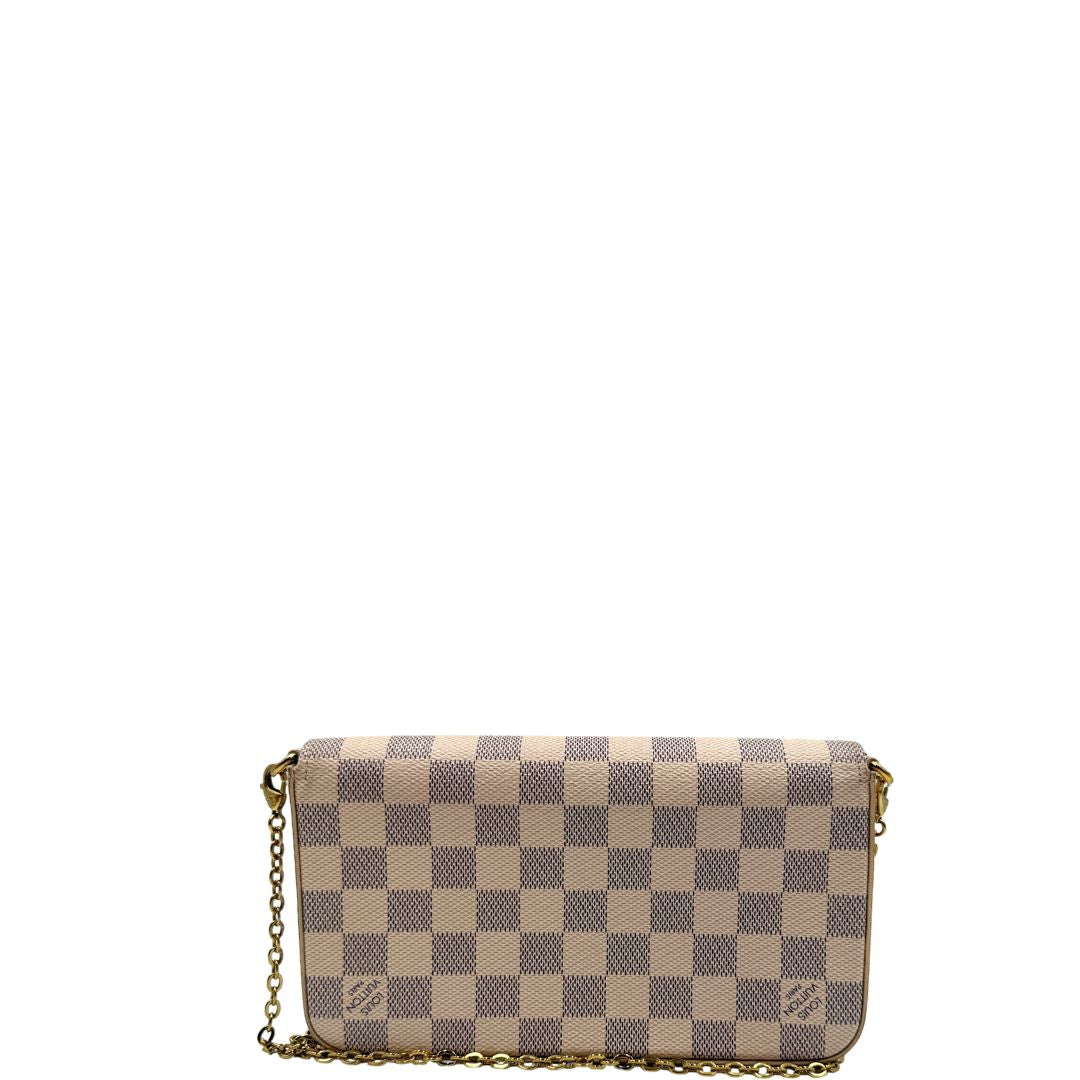 Félicie Damier Azur Louis Vuitton in canvas bianco