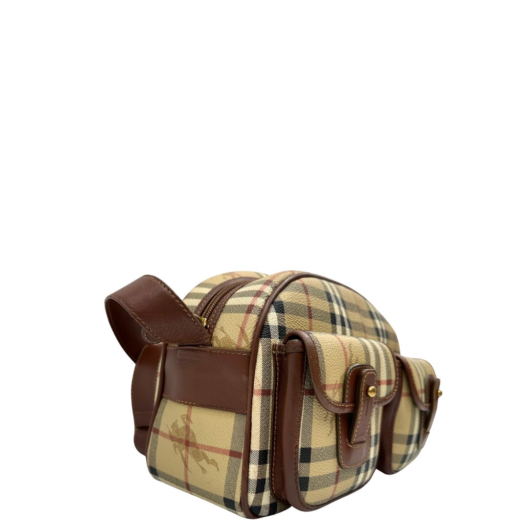 Tracolla Burberry tartan in canvas beige