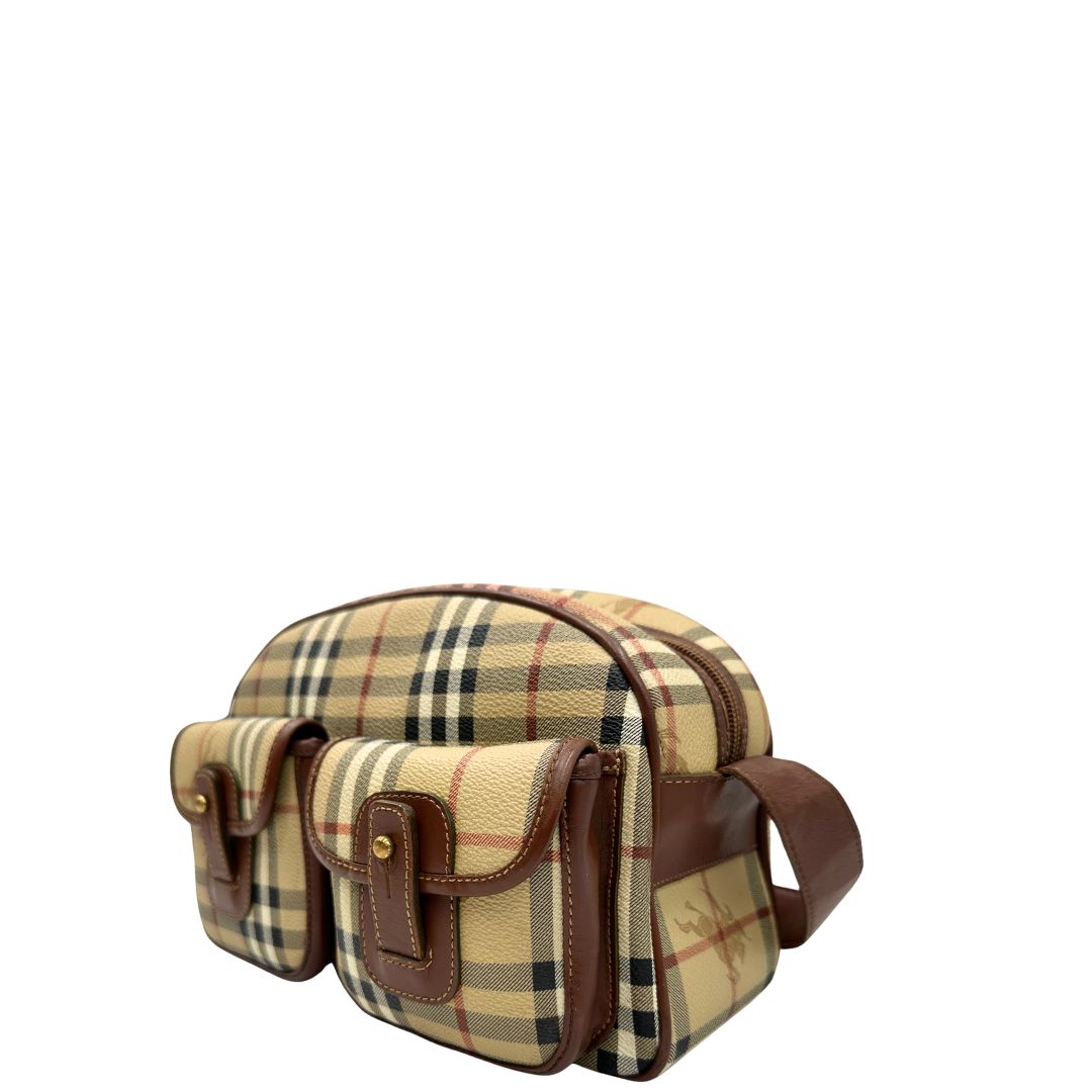 Tracolla Burberry tartan in canvas beige