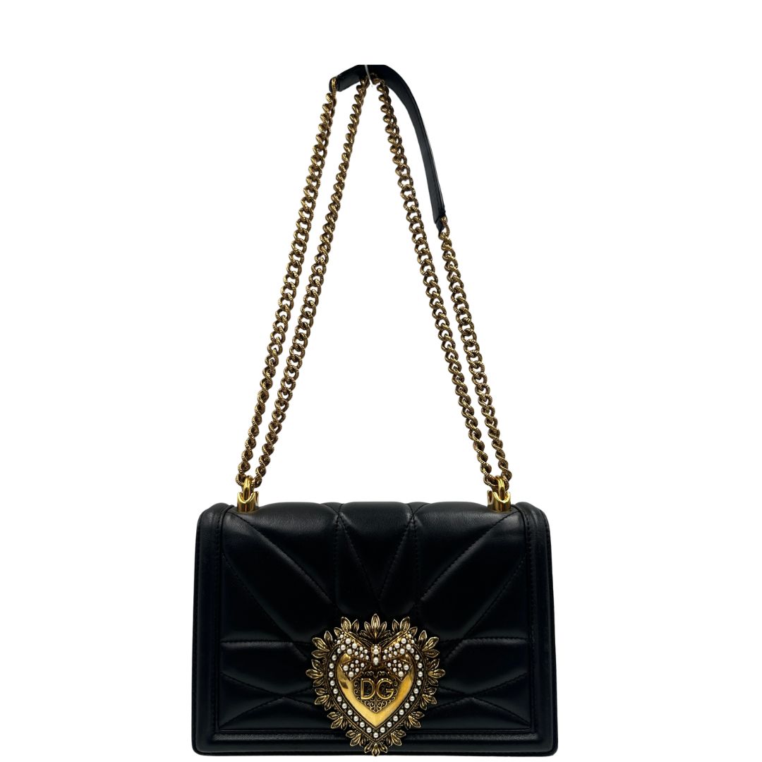 Borsa Devotion Dolce & Gabbana in pelle nero