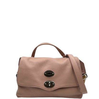 Morbida Postina in pelle rosa, munita di una tracolla in pelle e una multicolore in tessuto, di lusso, originale, eccellenti condizioni, usata.
