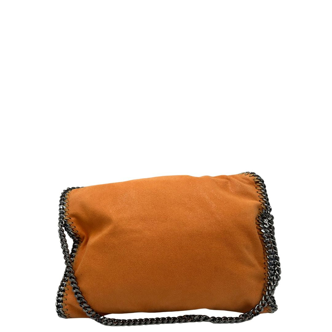 retro Borsa Falabella in tessuto vegano arancione, di lusso, usata, originale, ottime condizioni  