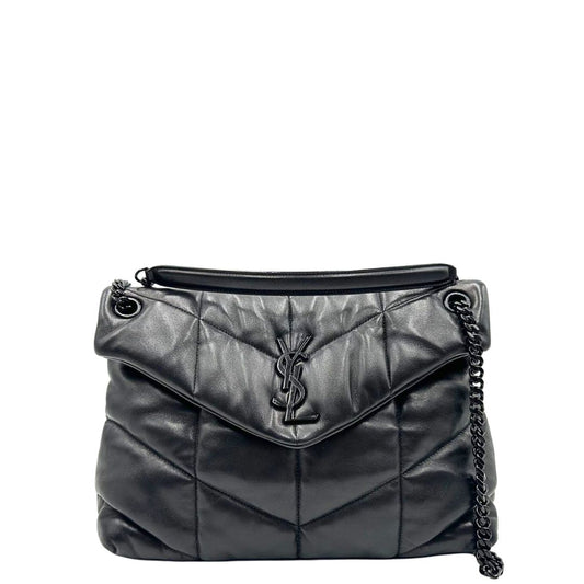 Borsa Saint Laurent Puffer media nera