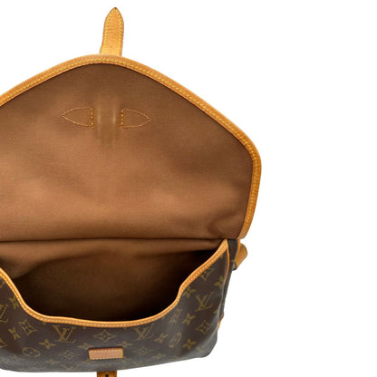 interno Borsa Saumur LV monogram nella misura 30 realizzata in canvas monogram e finiture in vacchetta naturale, di lusso, originale, ottime condizioni, usata. 