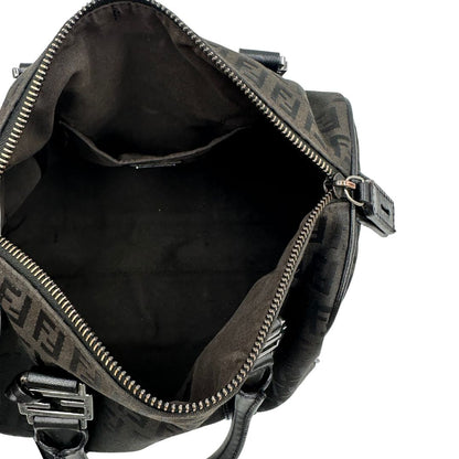 interno  Bauletto Fendi nero trama Zucchino, da portare a mano, di lusso, originale, ottime condizioni, usata 